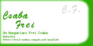 csaba frei business card